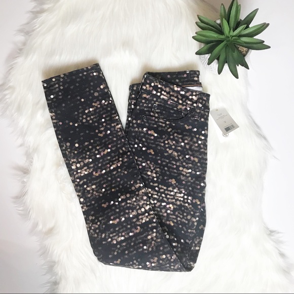 NWT Tory Burch Black Flash Printed Skinny Jean - Picture 5 of 6